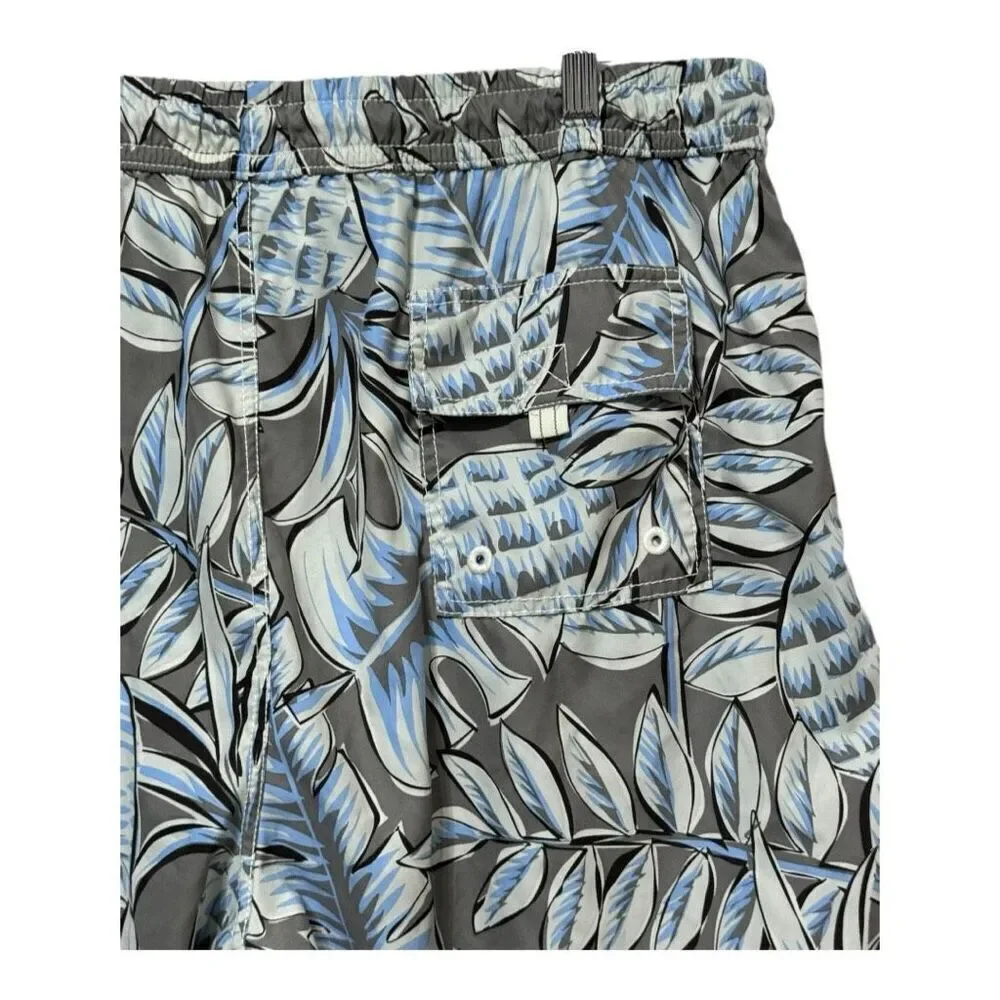 Tommy Bahama Swim Trunks  relax Mens Xtra Large Blue gray Lined Bathing Suit Sho